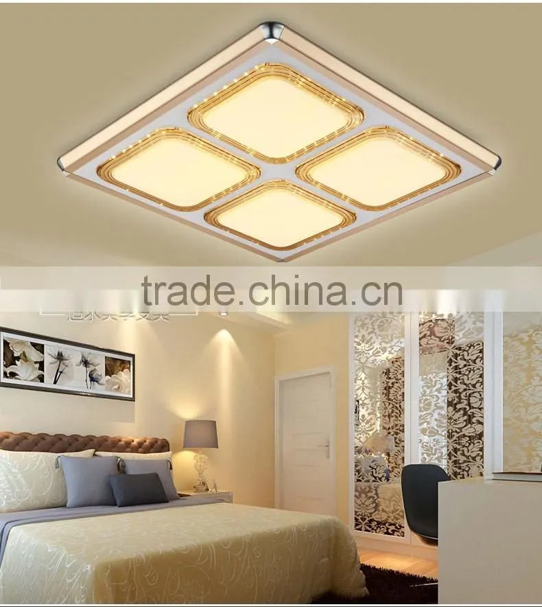 Square aluminum acrylic ceiling mount led lighting, house living ceiling light