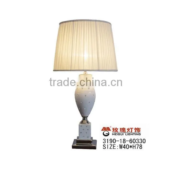 white Chinese pottery lamp