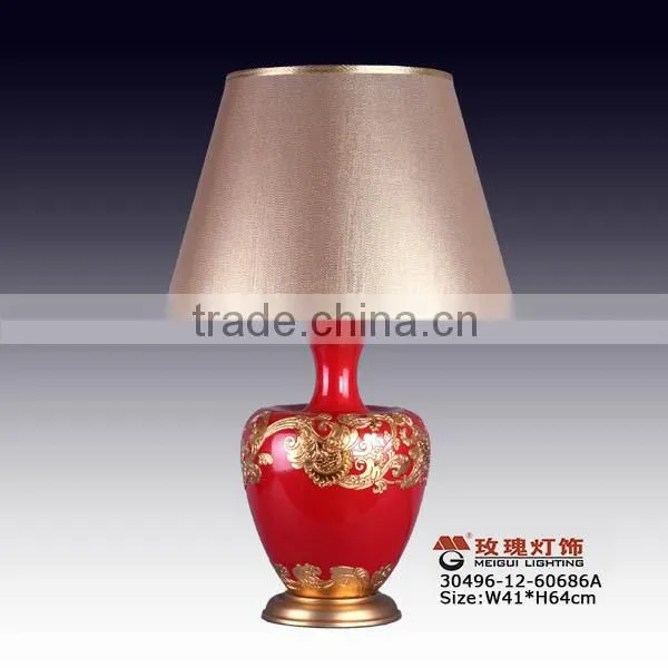China ceramic table lamp in red