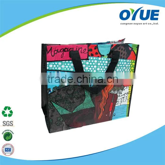 Wholesale eco recycled reuse pp woven shopping bag