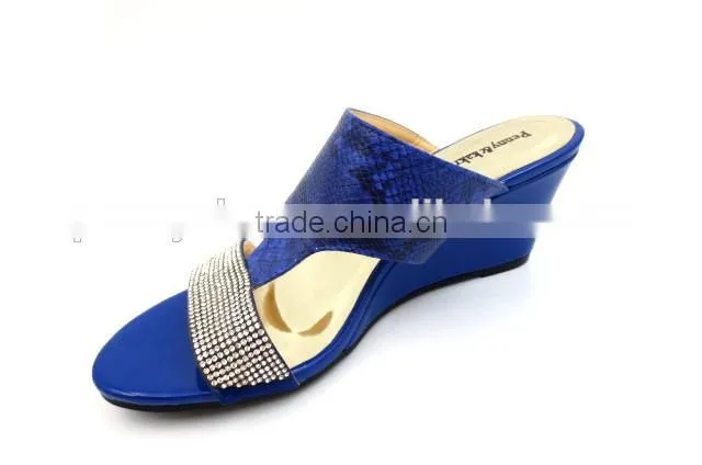 hot New ladies wedge shoes and slippers with diamond