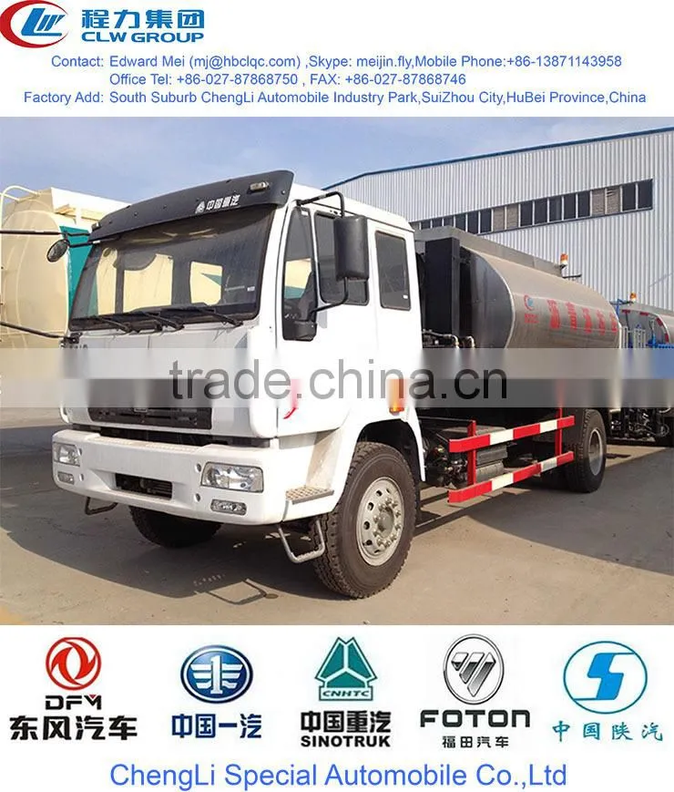 10000 liter bitumen paver, 10 m3 bitumen tanker truck, asphalt sprayinger tank truck