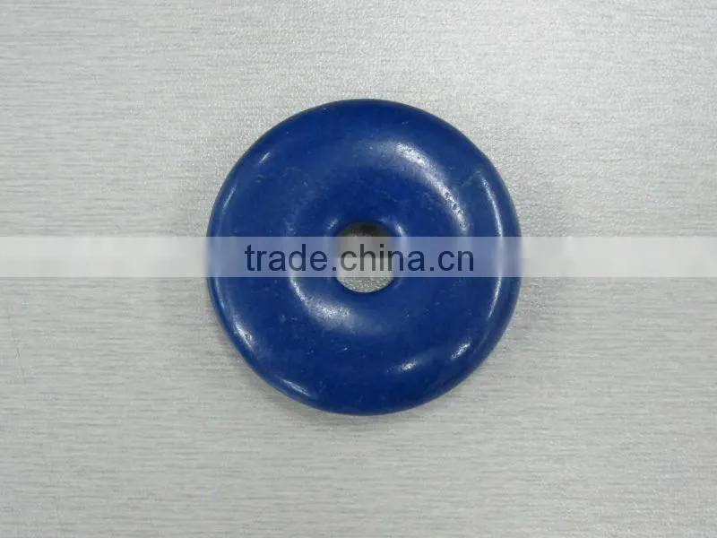 Wholesale Yellow Glass gemstone donut gemstone for decoration