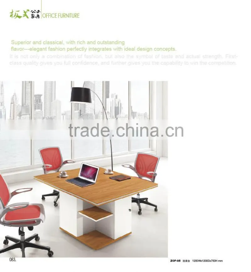 Small round mdf wood conference room table factory sell directly DY54
