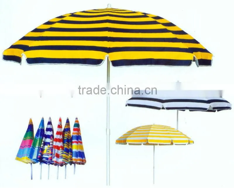 200cm Outdoor Market UV Protection Beach Umbrella Zhejiang Factory