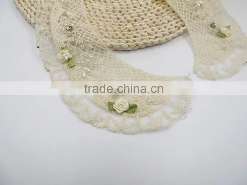 2016 high quality and washable latest decorative embroidery guangzhou silk fabric for dress