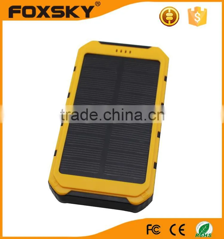 Wholesale solar power bank Li-polymer 8000mah battery power bank charger