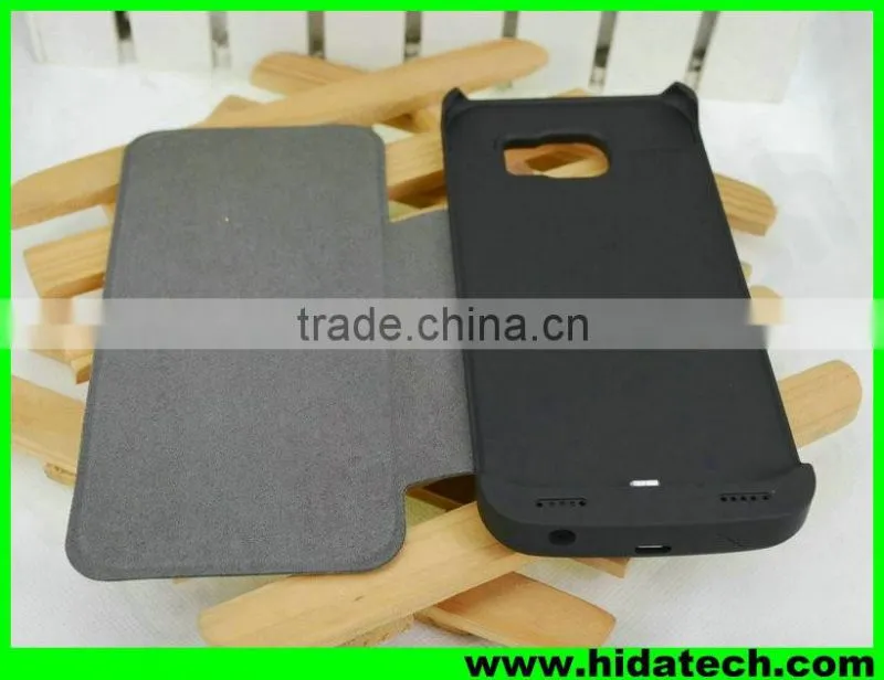 Wholesale 4200mah solar mobile charger cover case for samsung galaxy s6 power bank case