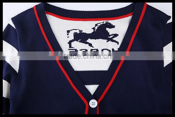 Alibaba China 2014 Whole sale wool autumn cashmere cardigan with horse design
