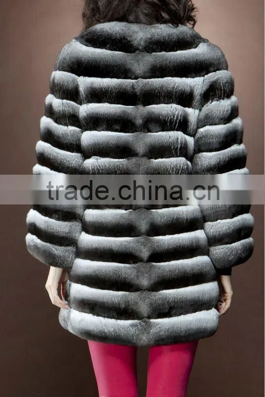 real chinchilla fur coat