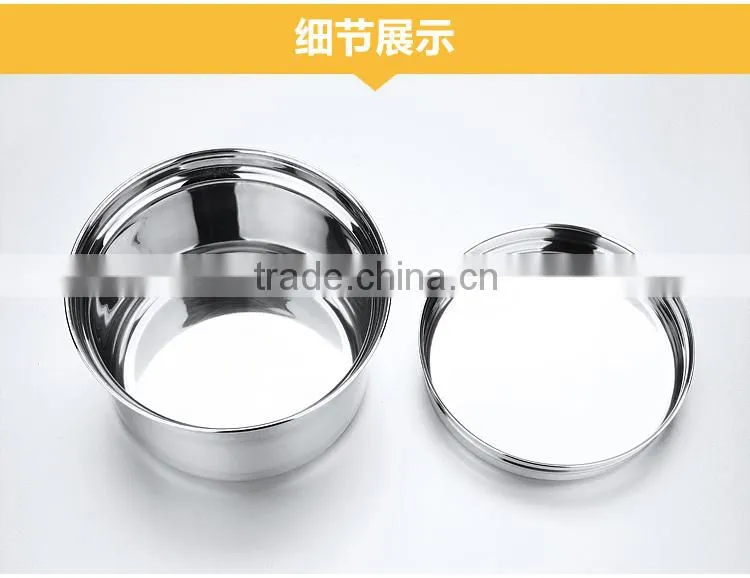 yellow stainless steel lunch ware with divided plates and bowl 2015 new and hot products