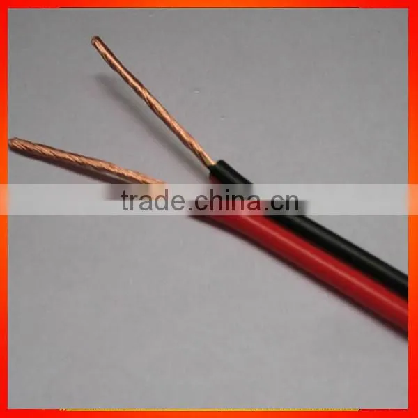 flexible paralleled red black pvc copper cca speaker cable wire