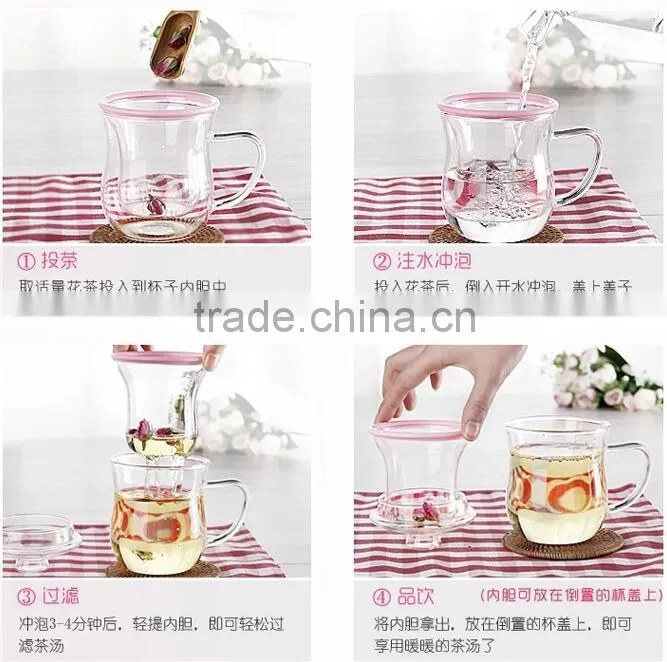 Yasit three-piece multifunctional tea cup with strainer with lid,tea cup with filter and lid,