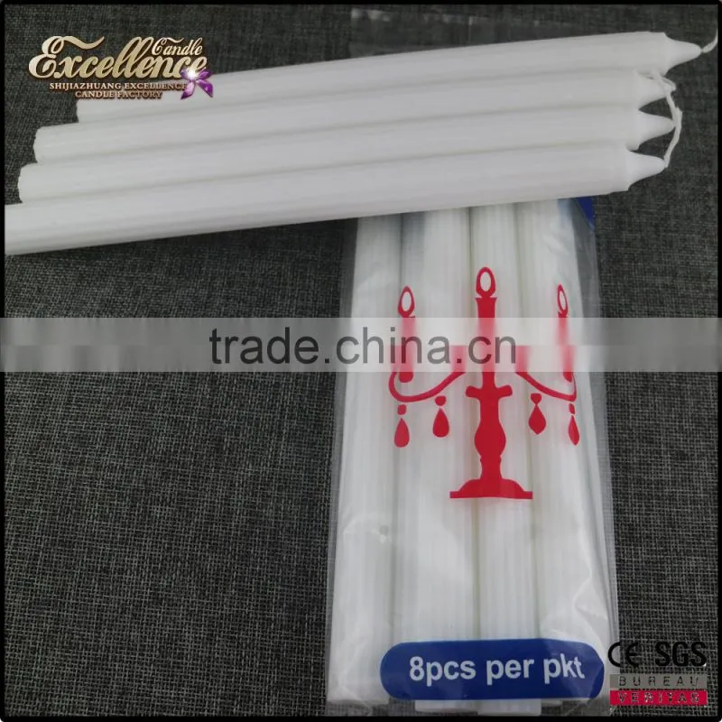 factory price pure white fluted stick candles supplier