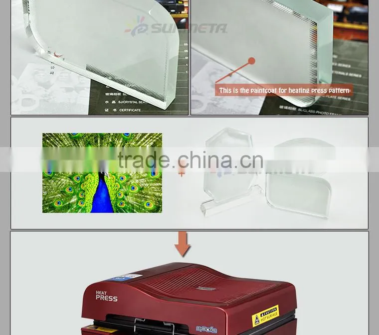 Sunmeta factory sublimation cystal round corner for 3D vaccum machine BXP-07