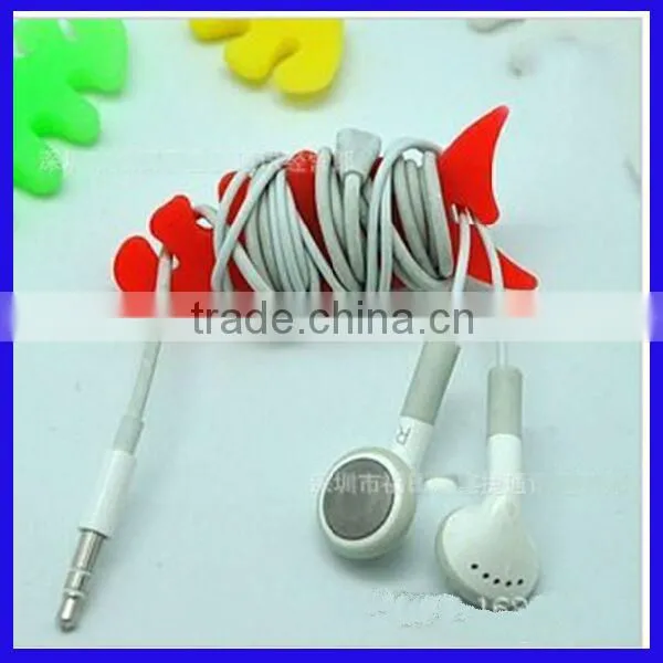 2013 Fashion design earphone cable silicone winder /headphones cable holder