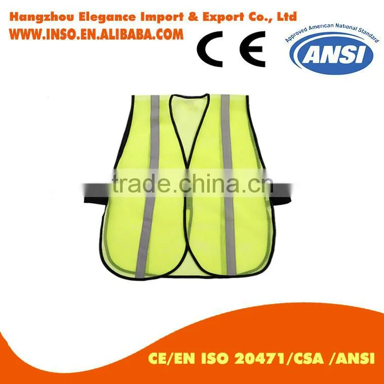 2016 reflective safety clothing 100% Polyester Hi Vis Public Safety Vest