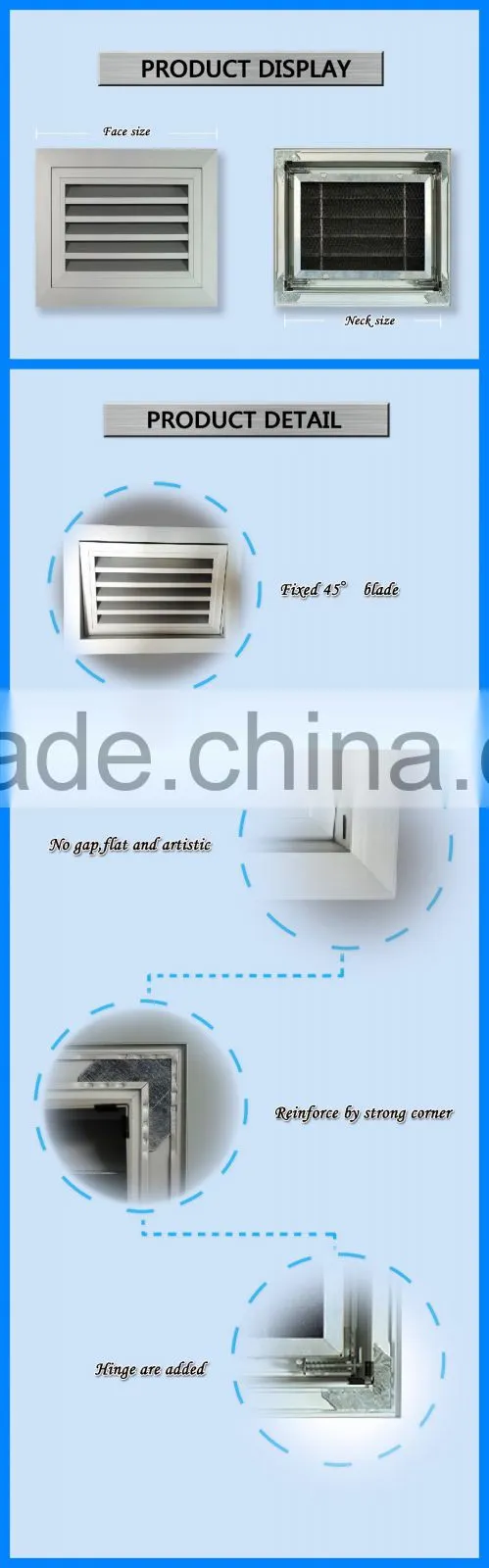 Decorative metal wall grills