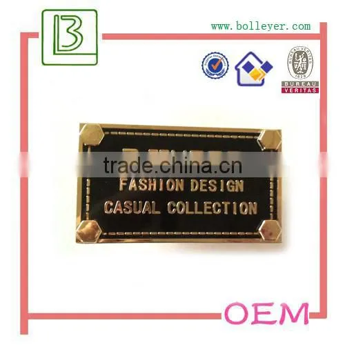 custom metal clothing labels