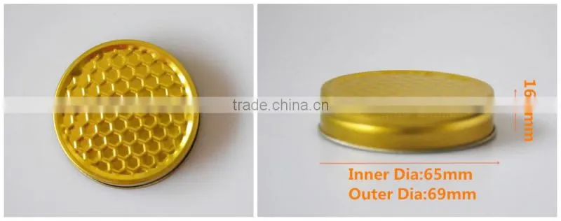 Custom Metal Engracing Tin Honey Bottle Cap