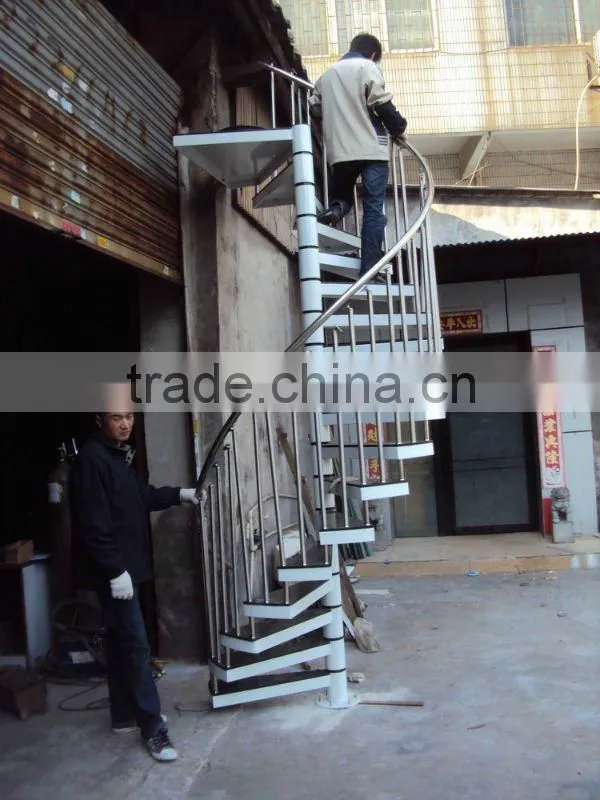 glass exterior stair design for project