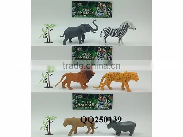 12pcs animal set toy,plastic funny animals toy set