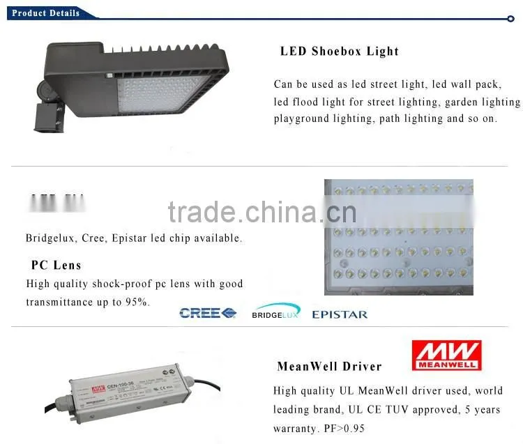 UL cUL E361401 led shoebox light parking lots light led floodlight