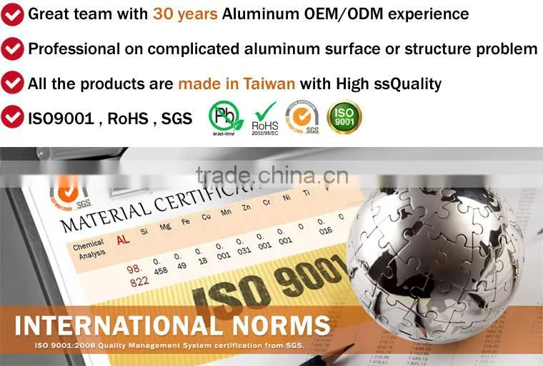 Made in Taiwan OEM/ODM aluminum profiele round tube aluminum