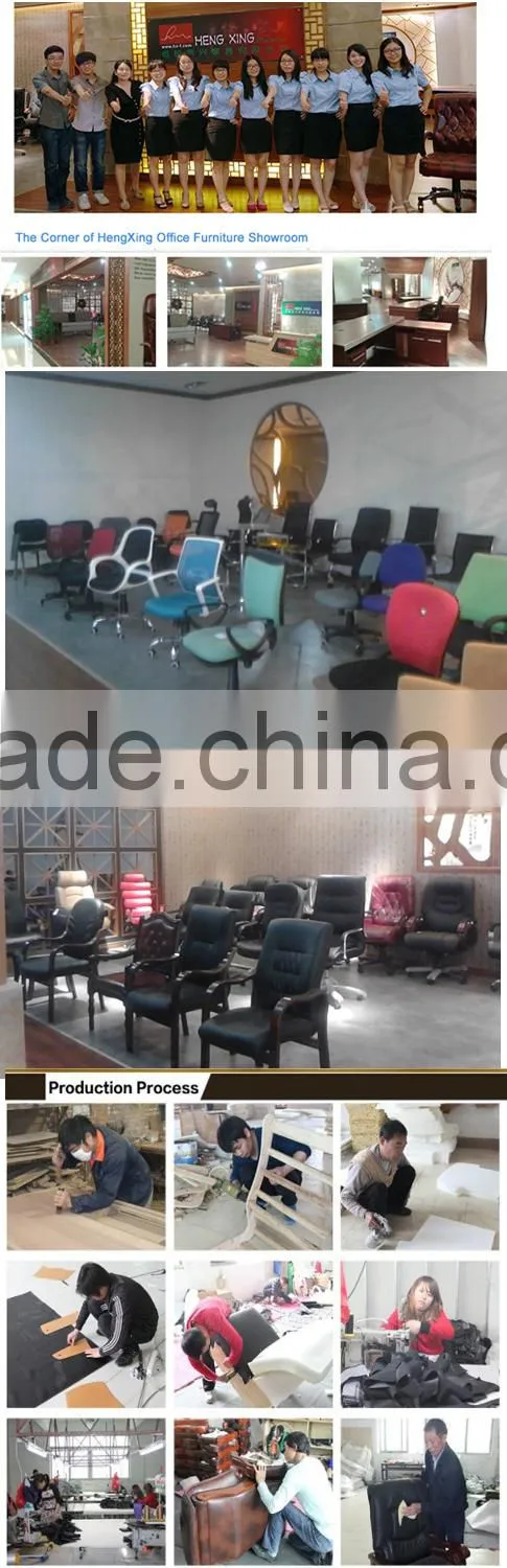 office furniture leather folding chair with steel frame conference chair with writing table HX-TRC005