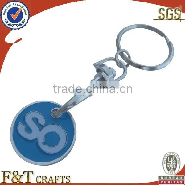 shopping keychain trolley coin holder with your own logo