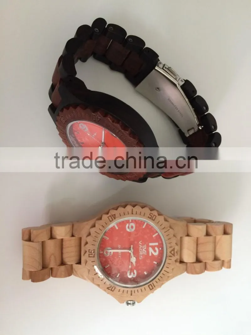 Vages watch wood wholesale retail wood bracelet watch in china