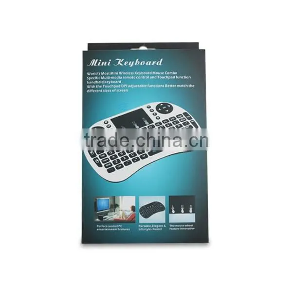 New product 2016 Mini Keyboard Multimedia Colored Computer Keyboard Rii I8 Game Keyboard