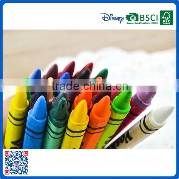 2016 Wholesale environmental school 32 color crayon into paper box for art