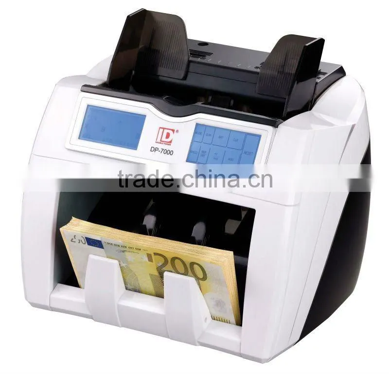 Full function Power euromixed denomination value counterwith UV,IR,MT,MG detection