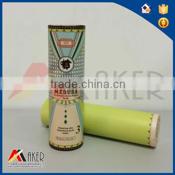 Yellow color Skin oil bottle packaging box