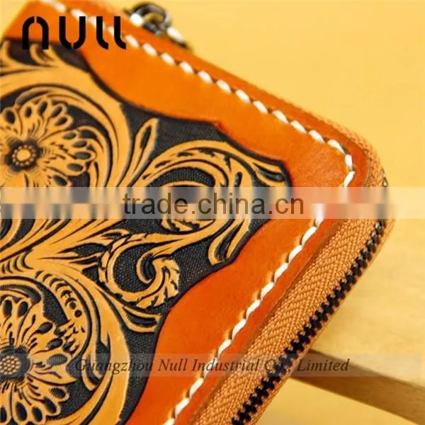 New design custom woman flower embroidered wallets