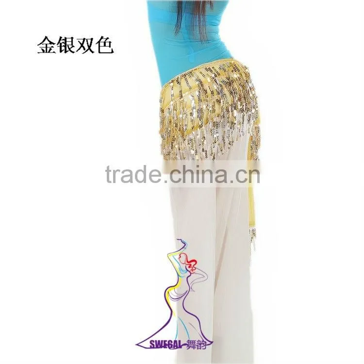 SWEGAL J13055 bright sequin belly dance hip scarf