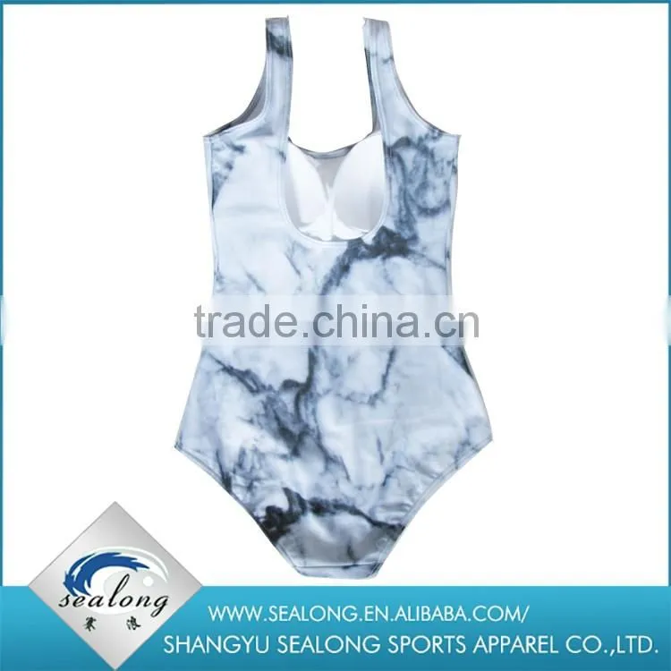 Lady fitness beatiful competitive wholesale custom print swimsuit