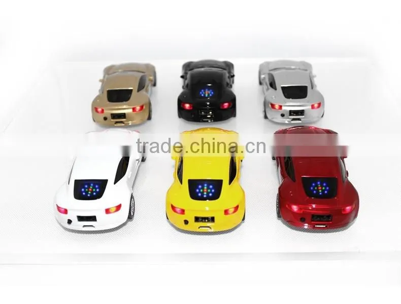 hot new products for 2016 portable Car Shape Power Bank 5200mAh 2 Car Headlamp LED strong light Torch