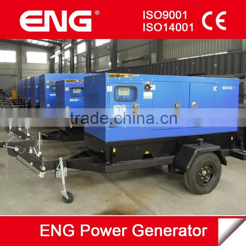 ENG 72kva mobile trailer generator, 58kw portable genset