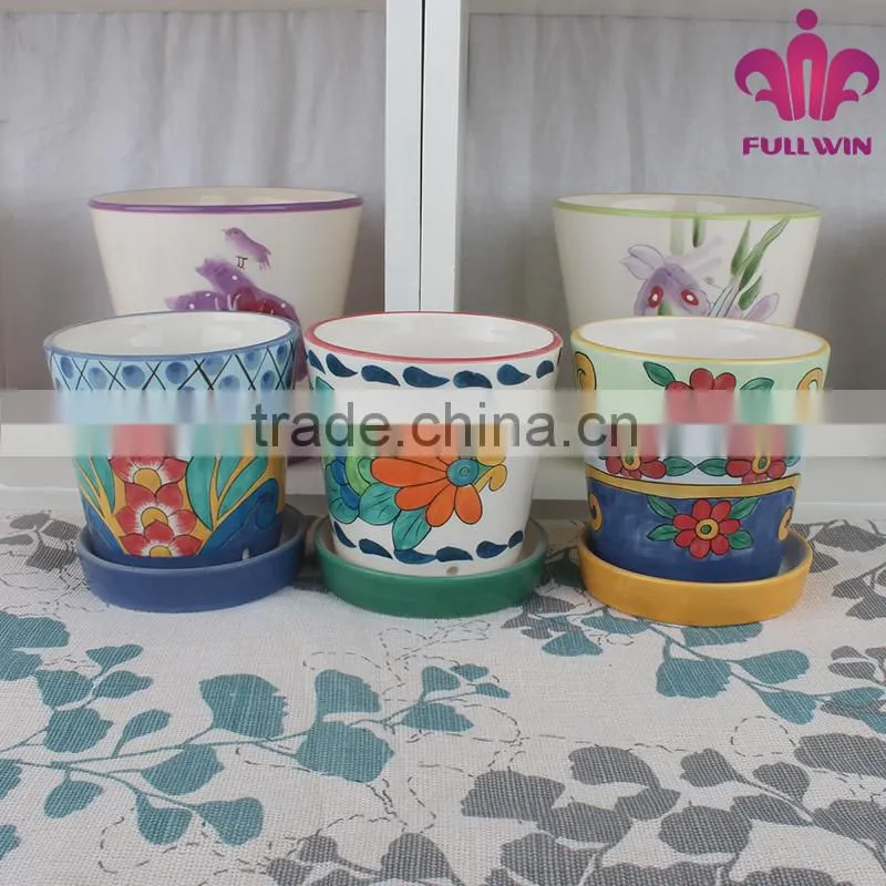 indoor pot ceramic glazed pottery planter planters