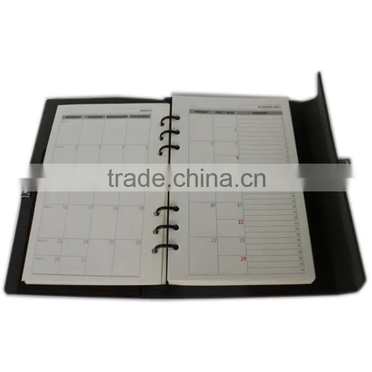 Leather notebook with pen hardcover notebook printing