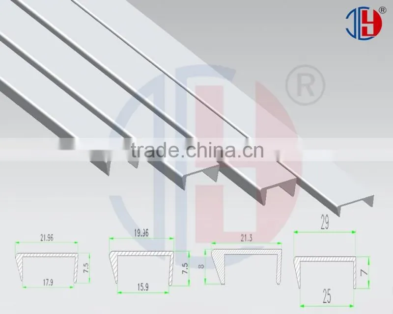 L T shape edge banding with aluminum material