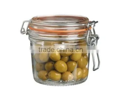 Hot Sale Borosilicate Glass Jar With Plastic Airtight Lid Glass Canister