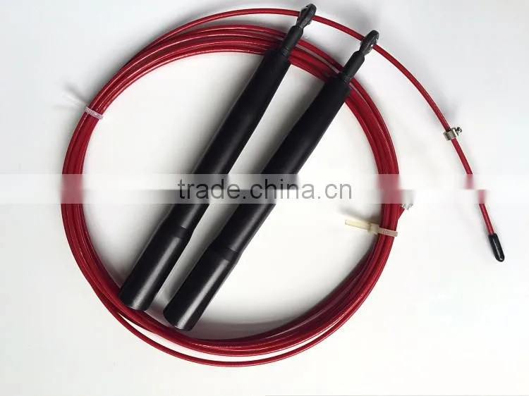 dynomaster Crossfit Cheap Adjustable Skipping Rope Cable Wire Speed Rope Handle Speed Jump Rope With Bearing