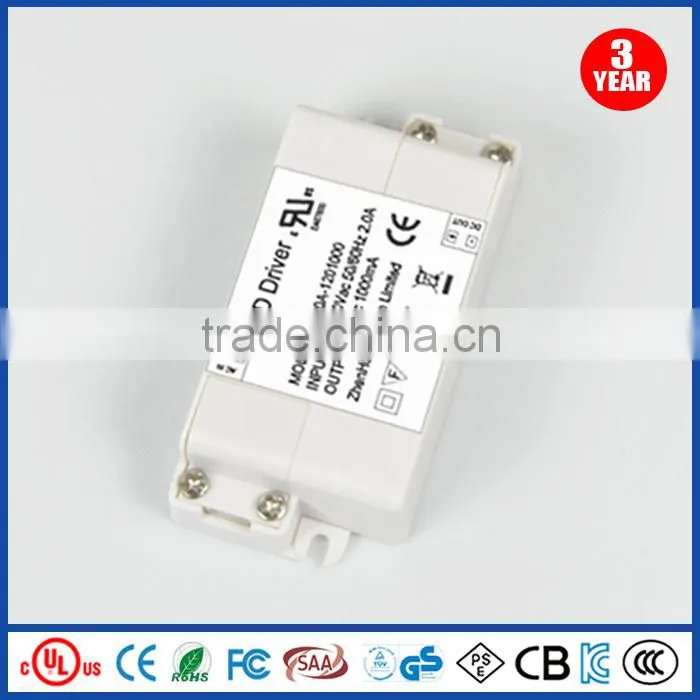 ZF120A-1201000 led tranformer 12v dc 1000mA output led driver