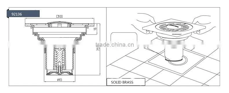JOMOO Thickened bathroom Stainless steel304 floor drain Anti-Odor drainer