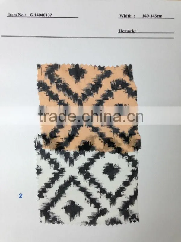 US$ 1/M up Chiffon Print Fabric Textile Stock Stocklot:G-14040137