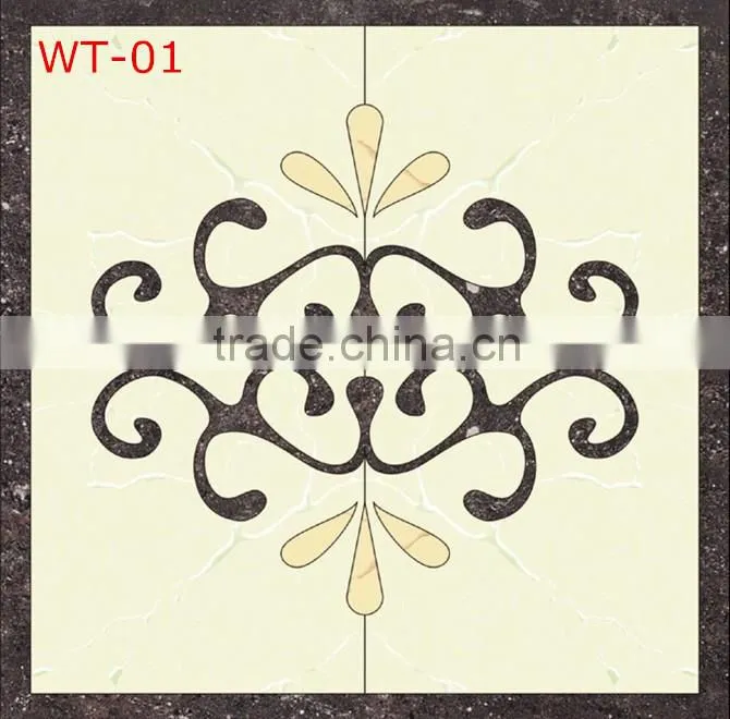 WT-05 rectangle water jet marble floor medallion