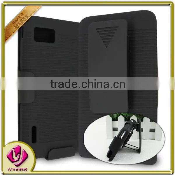 hard plastic with kickstand case for LG Optimus MS695